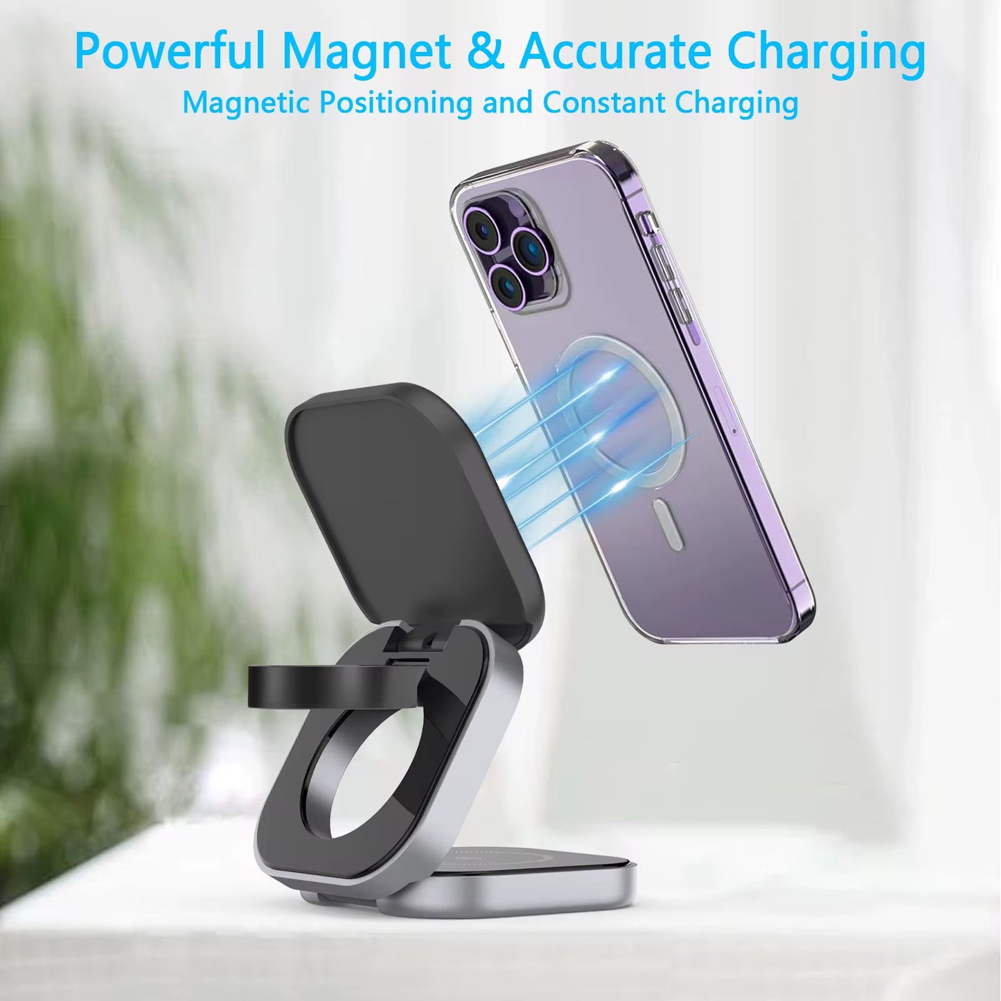 3 n 1 Fast Charger Magnetic Wireless