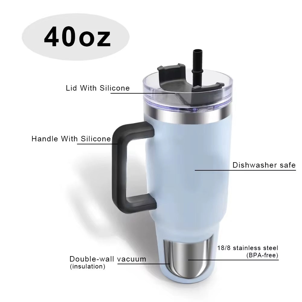 Coffee Cup Vacuum Insulated Thermos Cup Stainless Steel 40oz