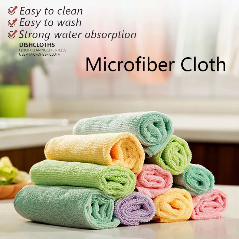 30x30cm 15pcs Rag Absorbent Kitchen Dish Cloth Towel Car Microfiber Cleaning Cloth