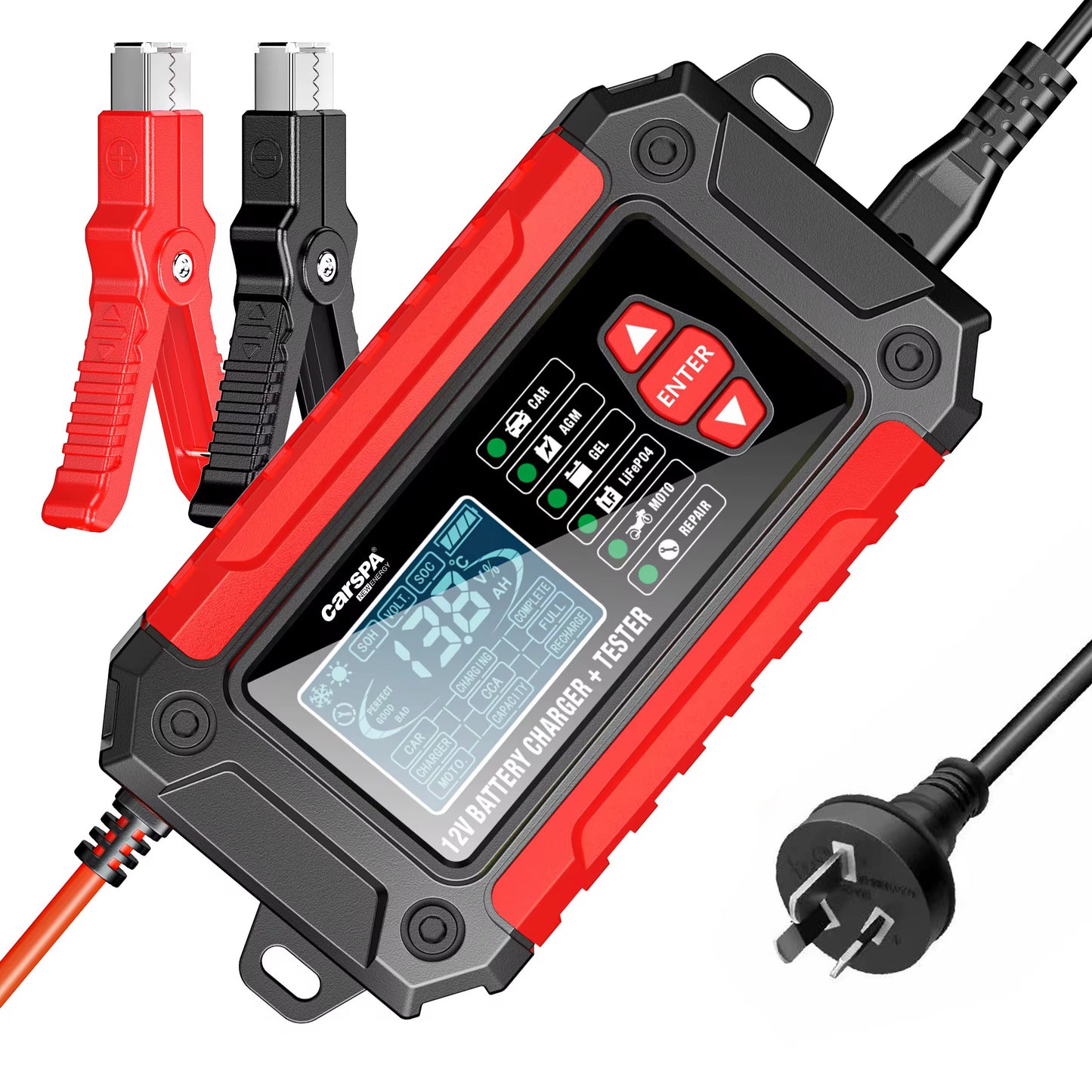 12v Car Motorcycle Battery Charger With Test And Pulse Repair Function