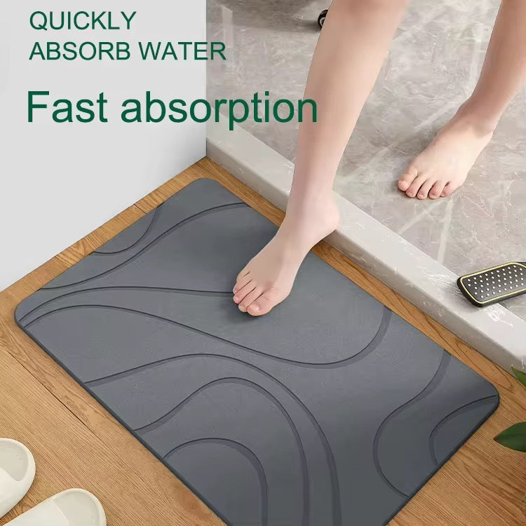 Diatomite Stone Bath Mat Quick Dry Super Absorbent Anti-Slip