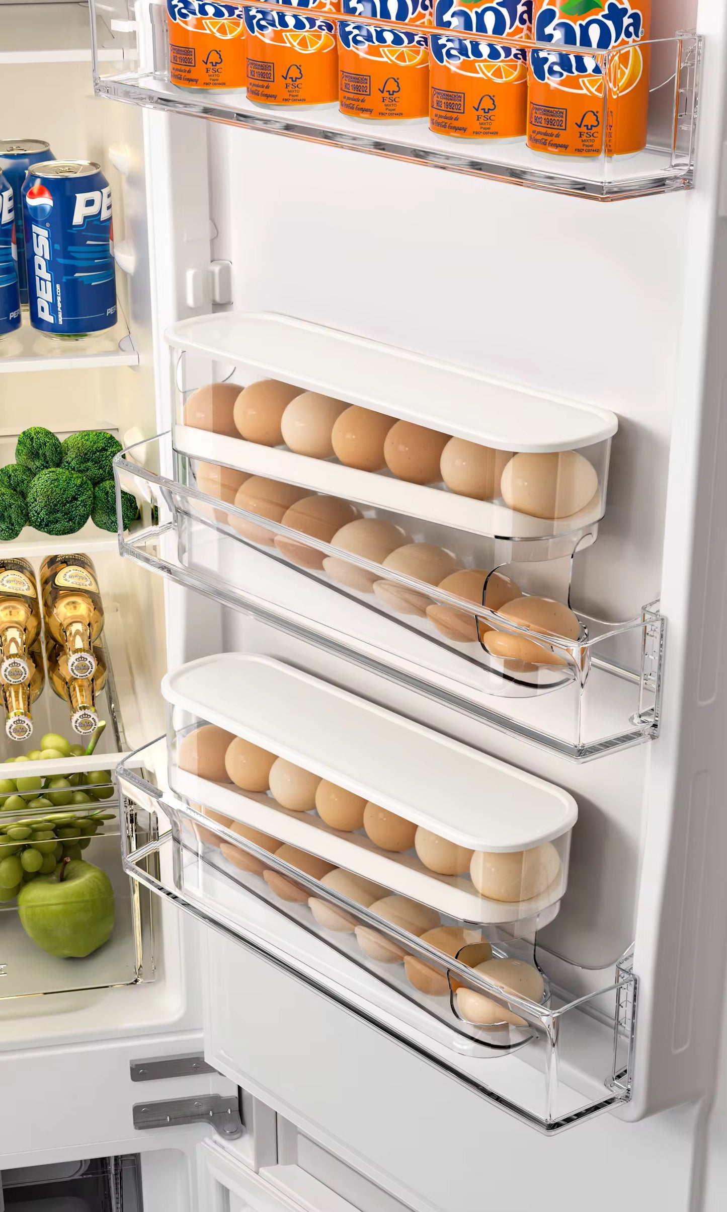 Automatic Egg Roller Storage Organizer Container