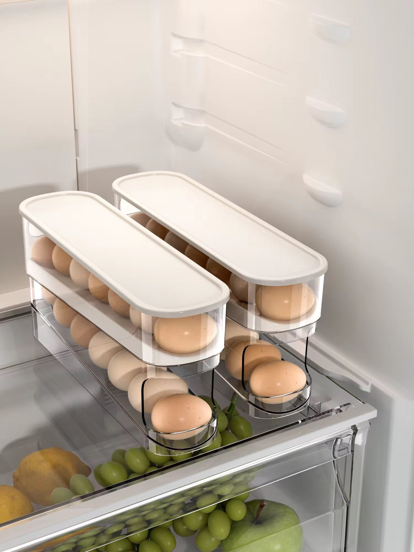 Automatic Egg Roller Storage Organizer Container