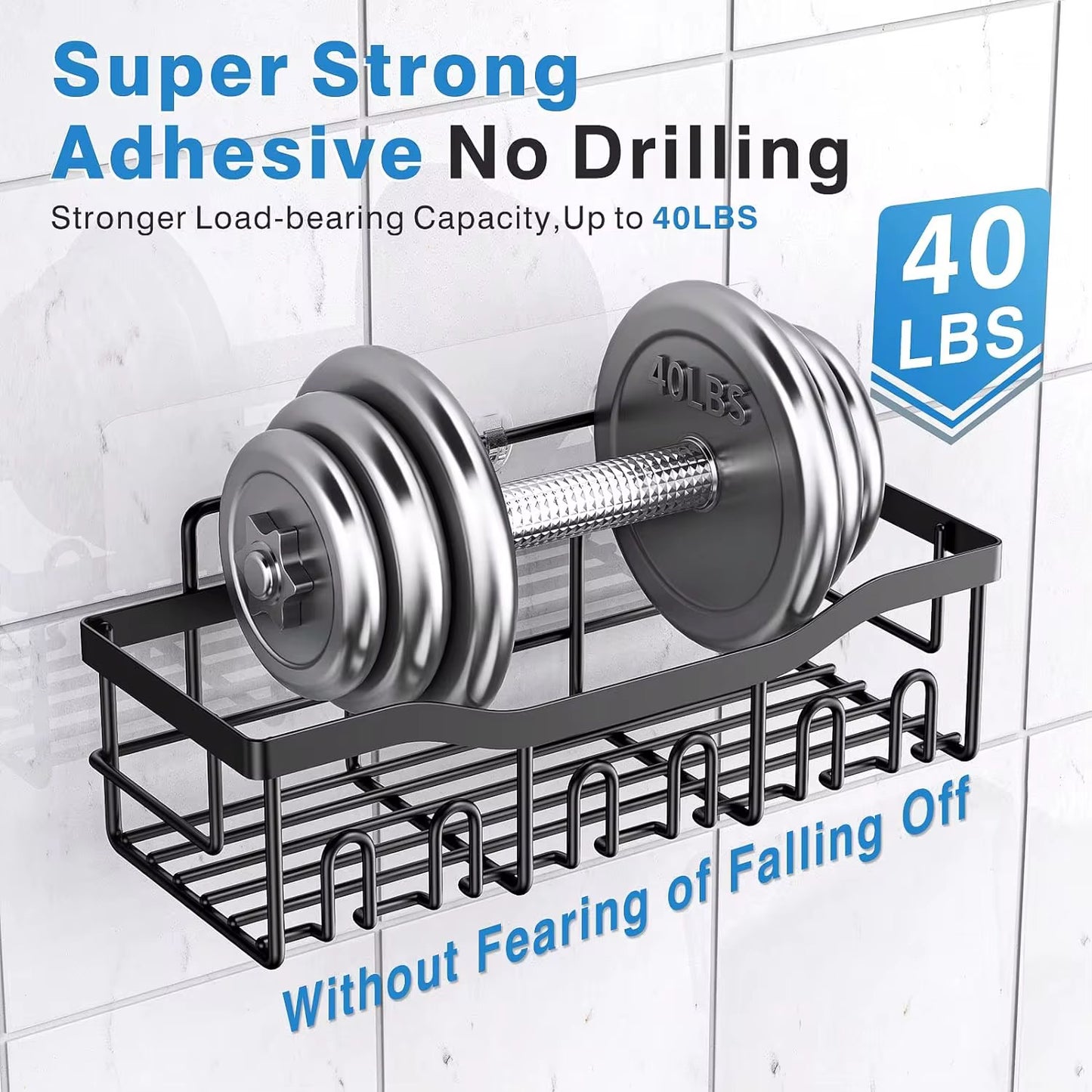 Shower Organizer Stainless Steel No Drilling