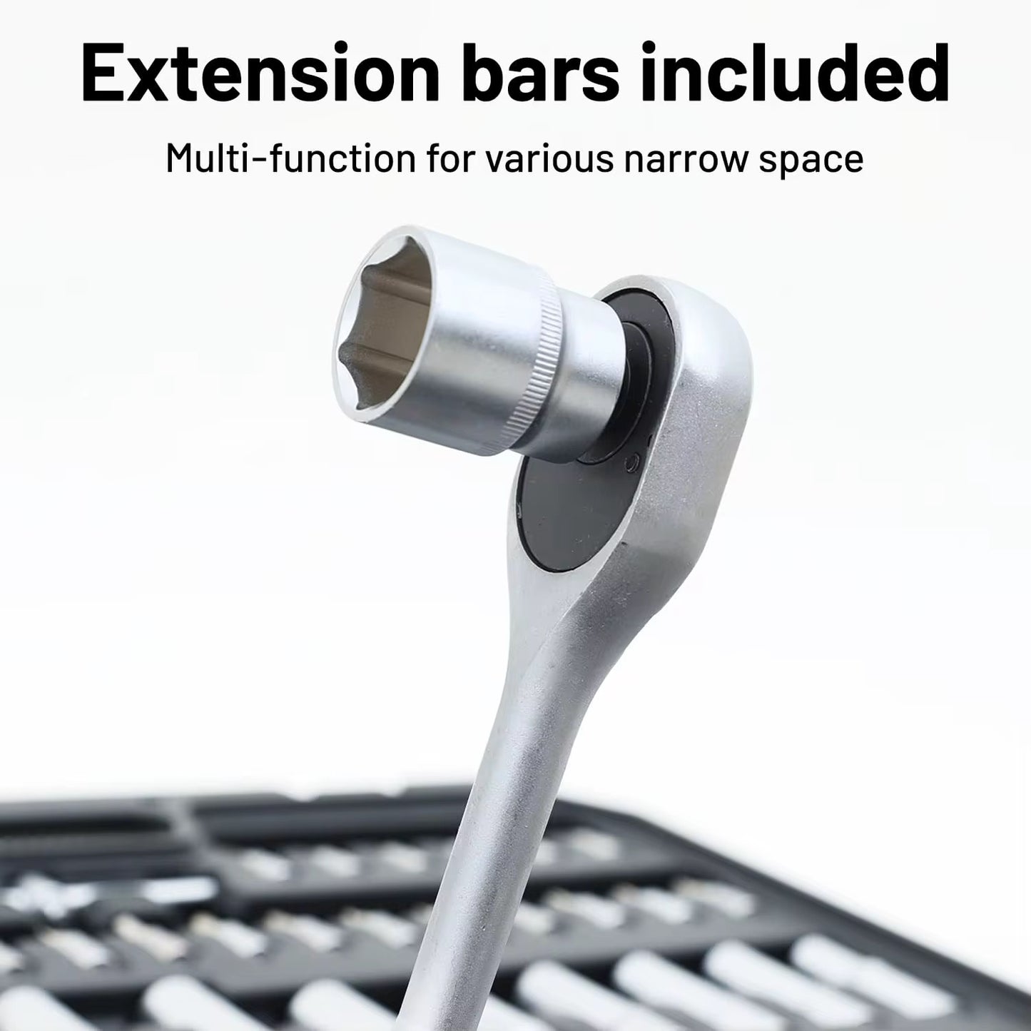 216pcs Versatile and Durable Socket Set Hand Power Ratchet Tools