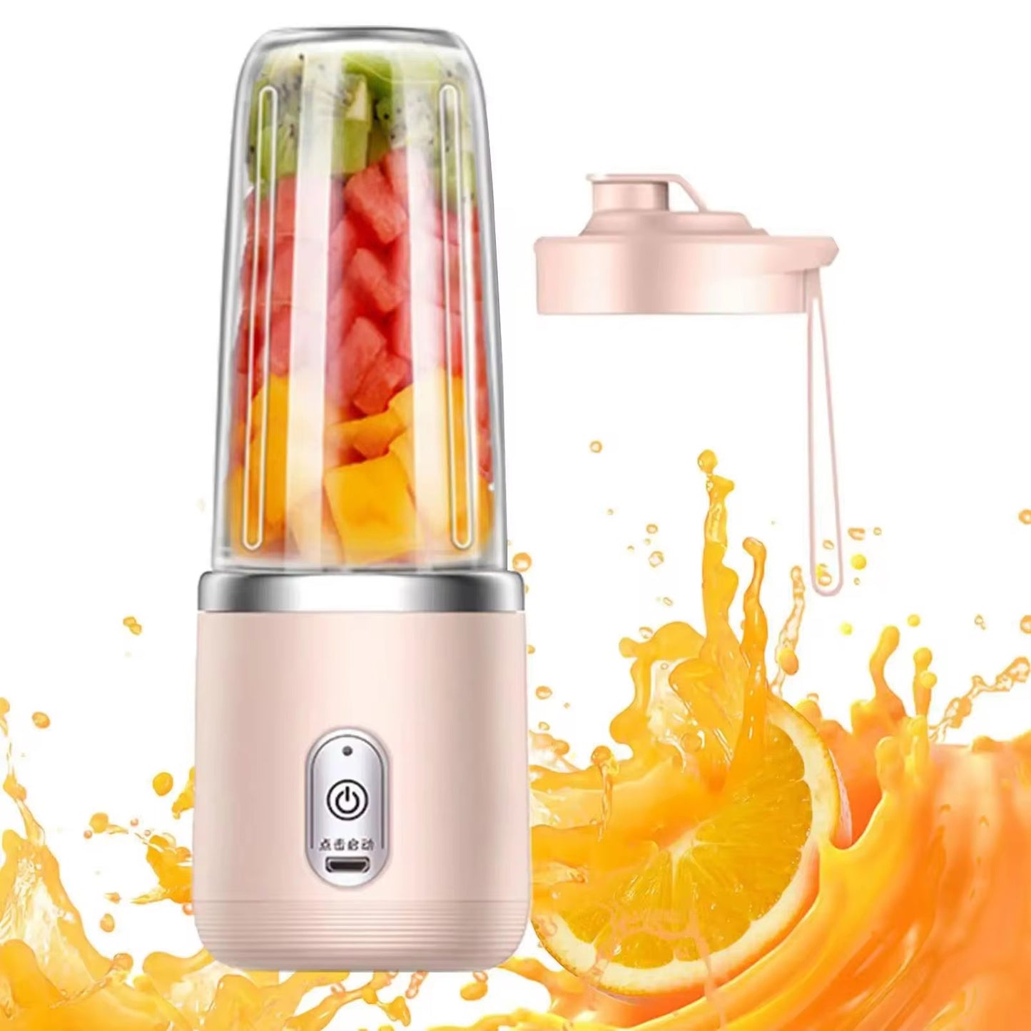 Mini Smoothie 1/2 Cordless Blender Handheld Juicer Cup With 6 Blades Powerful