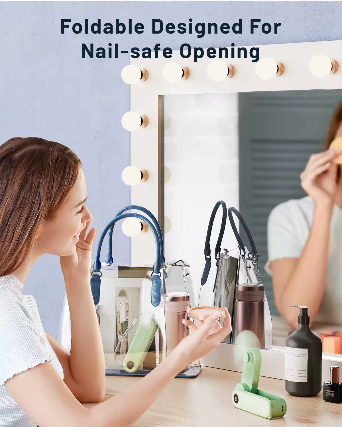 Handheld Mini Fan Portable USB Rechargeable